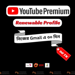 youtube premium 30 days single 90 tk price bd bkash nagad upay